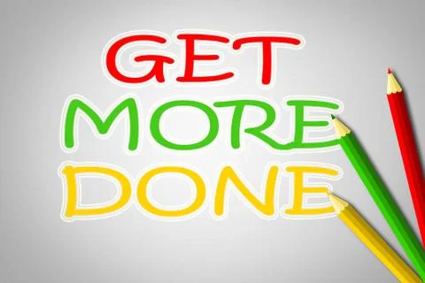 Get more done concept Stock Illustration