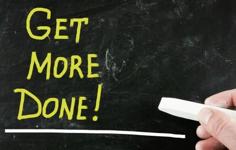 Get more done concept Stock Photos
