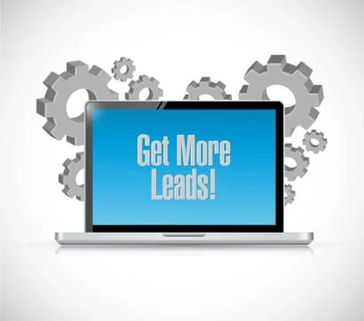 Get More Leads tech connections sign Stock Illustration