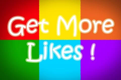 Get more likes concept Stock Illustration