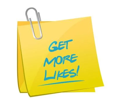 Get more likes post memo illustration Illustrazione stock