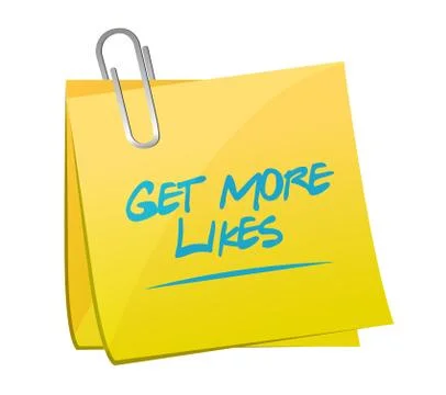 Get more likes post sign Stock Illustration