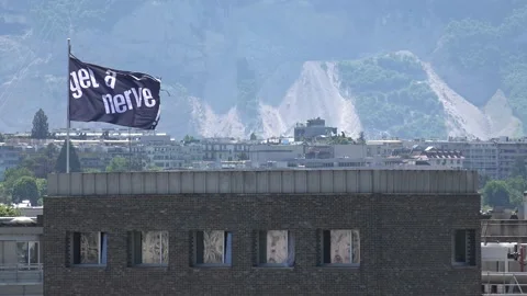 Get a nerve flag Video stock 130889148