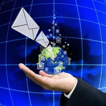 Get the news from network, Globalization concept 스톡 일러스트