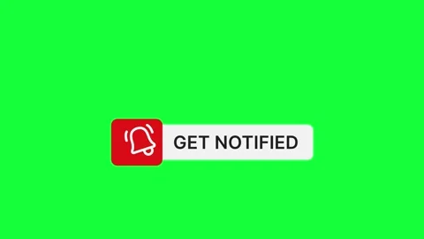 Get Notified Bell Animation Pack With Click Green Screen 4K Stock Footage 343932252