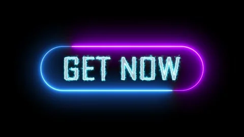 Get now animation get now neon click the get now button 4k alpha looping Stock Footage 261417261