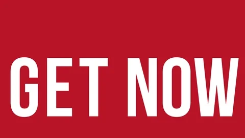 "Get Now" Expressive Banner, Seamless Animation. Stock Footage 97087835