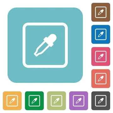 Get object color rounded square flat icons Stockillustratie