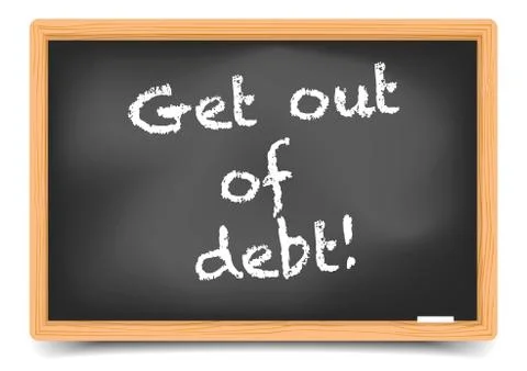 Get Out of Debt Stock Illustration