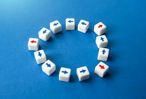 Get out of the endless loop. Stop to take part. Team collapse. Break the endl Stock Photos