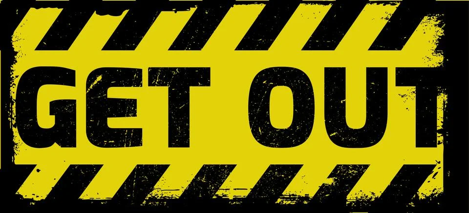 Get out sign Stock-Illustration
