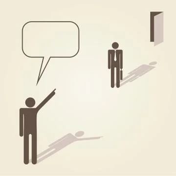 Get out. Vector Illustration Stock Illustration