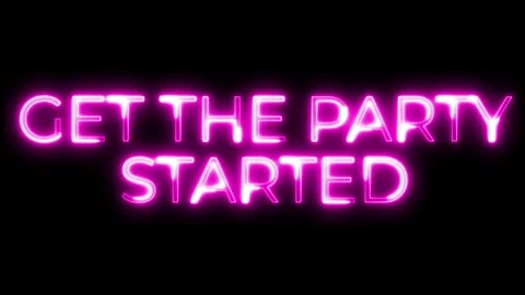 Get the Party Started Neon Text Animation | Dance Event Intro Vidéo 320880263
