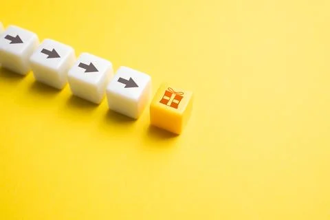 Get a present. Promo action. Benefit of writing off debts. Grace period, redu Stock Photos