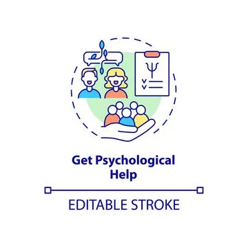 Get psychological help concept icon Illustrazione stock