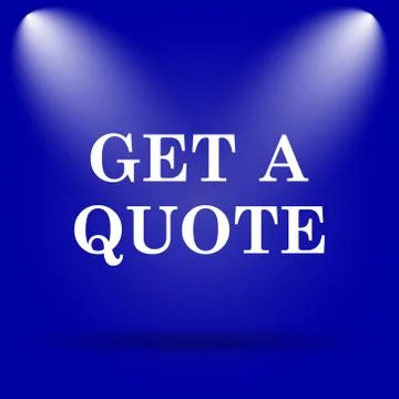 Get a quote icon. Flat icon on blue background.. Illustration