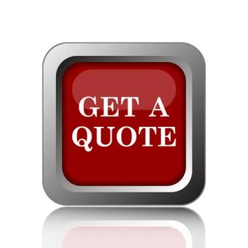 Get a quote icon. Internet button on white background. Illustration