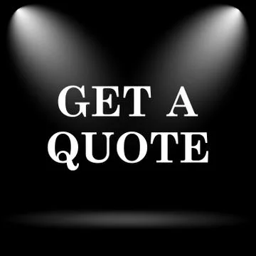 Get a quote icon. Internet button on black background.. Illustration