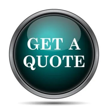 Get a quote icon. Internet button on white background.. Illustration