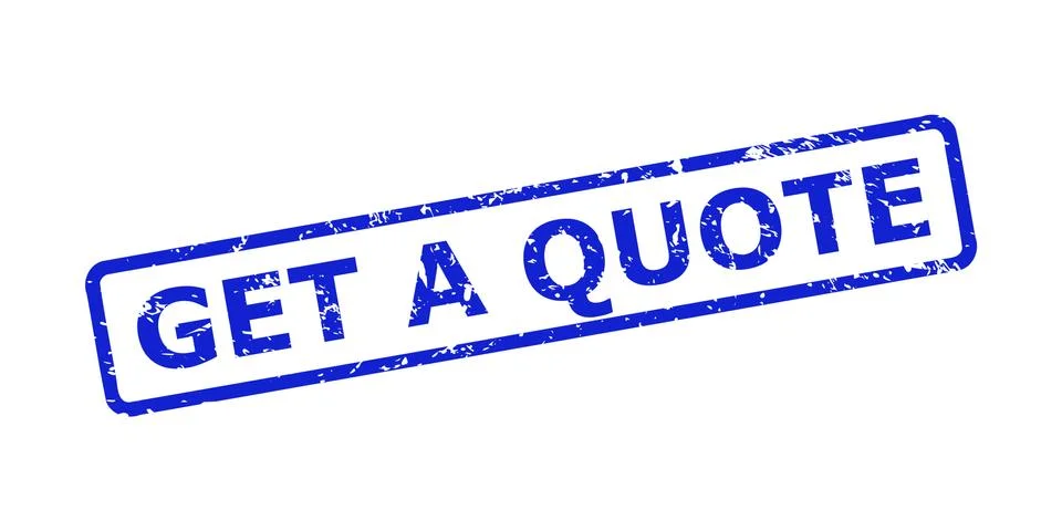 GET A QUOTE Stamp with Corroded Surface and Rounded Rectangle Frame 스톡 일러스트