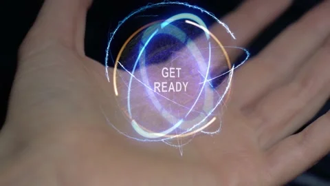 Get Ready on a female hand Stock Footage 166206601