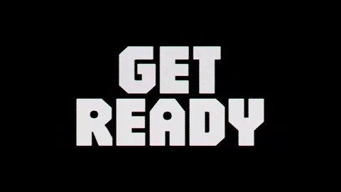 Get ready glitch animated text glitch old tv bad tv 4k looping Stock Footage 281304791