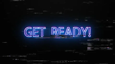 Get Ready glitch text effect cimematic title animation Stock Footage 235184712