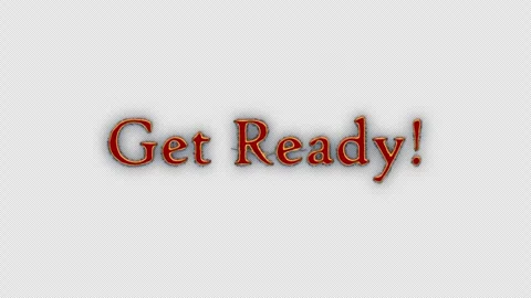Get ready glow red neon text spark  lightning glitch effect 스톡 동영상 310481306