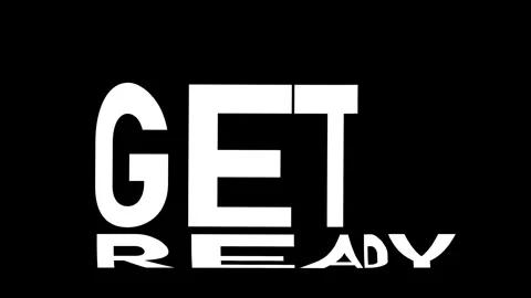 Get Ready Kinetic Warp Text Animation Stock Footage 314998657