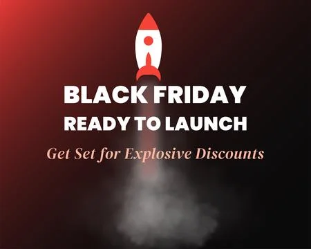 Get Ready To Launch Explosive Black Friday Deals Stock Illustration