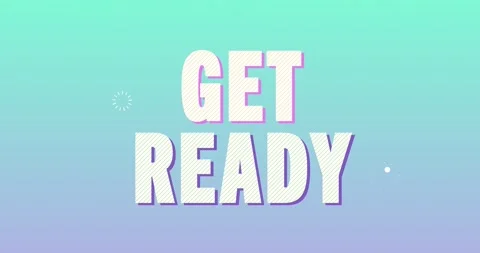 Get ready Logotype. Smooth Text Animation. Stock Footage 136078975