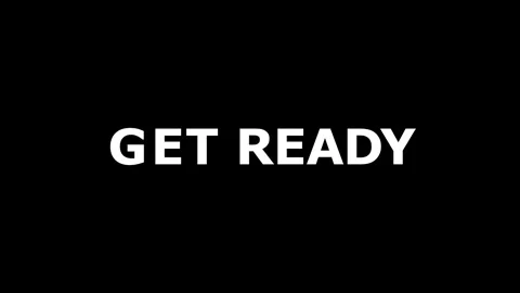 Get Ready loop animation concept on black background. Stock Footage 293485092