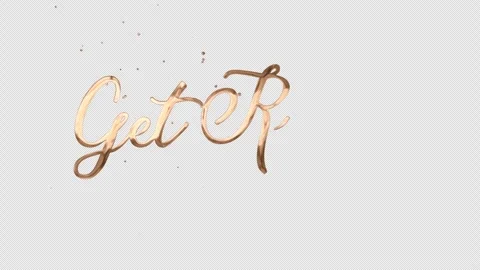 Get Ready With Me Handwriting Animation Brown 4K Transparent Background Stock Footage 340827354