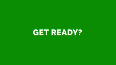Get ready motion text loop animation with glitch background effect Stock Footage 313435679