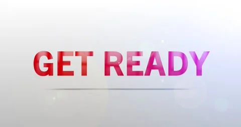 Get ready. Particle Logo. Text Animation Vídeo Stock 135207168