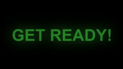 Get ready retro green computer screen Video stock 119328107