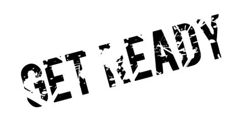 Get Ready rubber stamp Stock Illustration