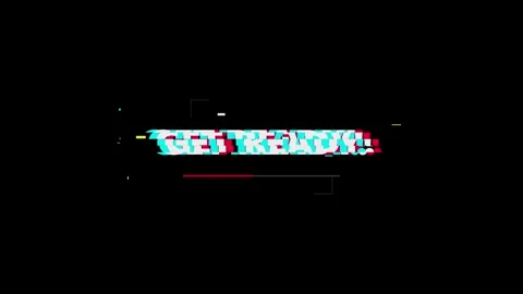 Get ready text animated with motion graphics for sports, gaming, and event Stock Footage 345555758