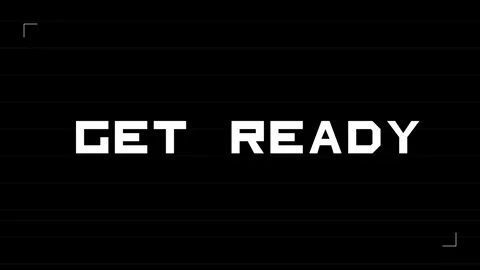 Get ready text appearing with dynamic motion graphics and modern typography f Stock Footage 345555715