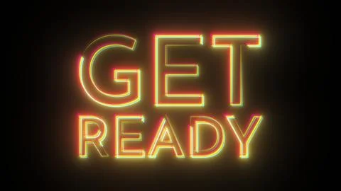 Get Ready text Stock Illustration