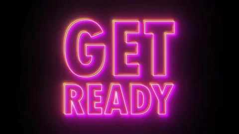 Get Ready text Stock Illustration