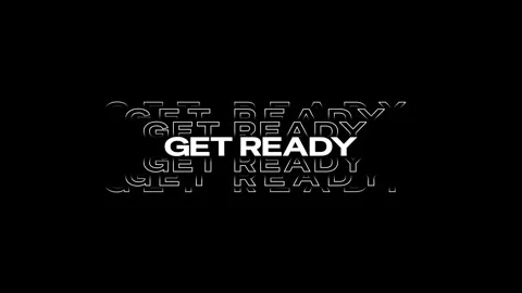 Get ready typography, with glitch animation on black  background. 4k video. Stock Footage 316013917