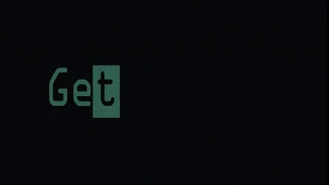 Get ready words text typing writing on old computer lcd led tube tv screen Stock Footage 83171628