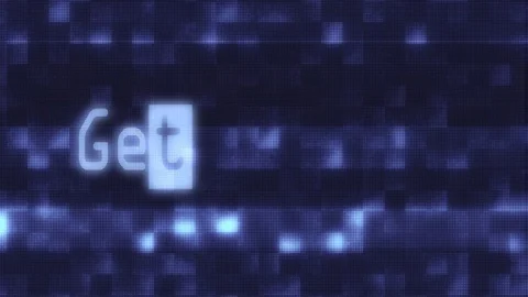 Get ready words text typing writing on old glitched computer lcd led tube tv Stock Footage 95070316