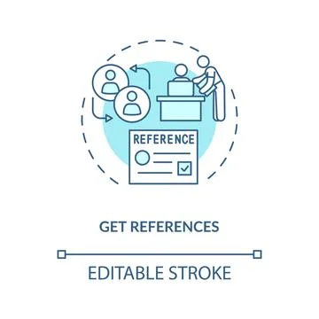 Get references concept icon Stock Illustration