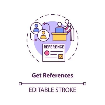 Get references concept icon Stock Illustration