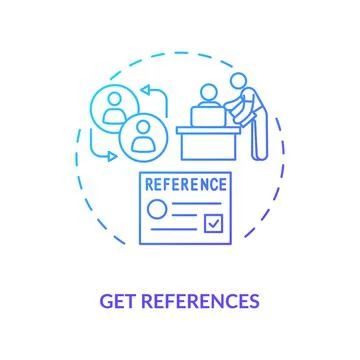 Get references concept icon Stock Illustration