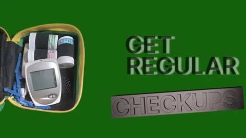 Get Regular Checkups for Diabetes Prevention. 4k Healthcare Video Animation Stock Footage 312113404