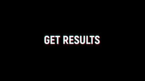Get results text glitch screen effect abstract media video animation Video stock 313001066