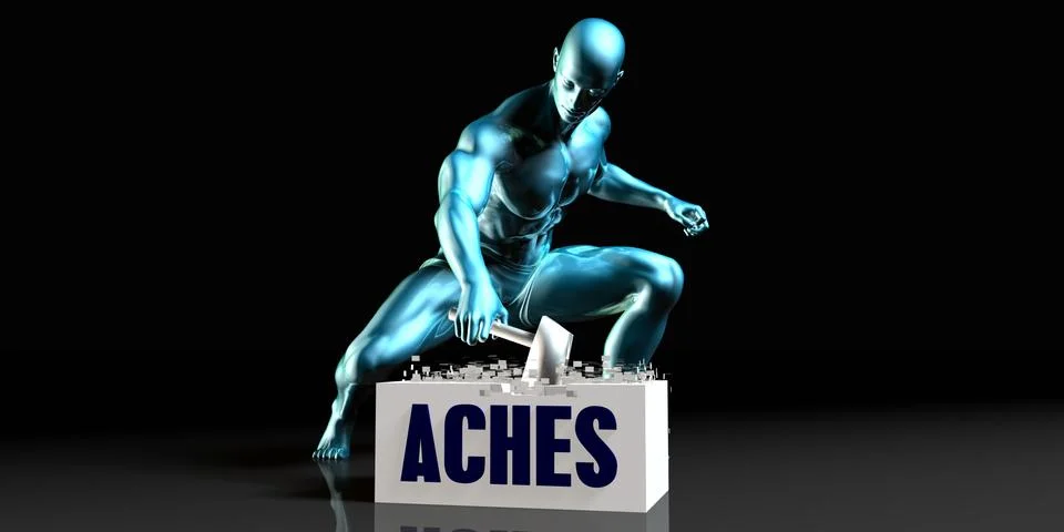 Get Rid of Aches Stock Illustration
